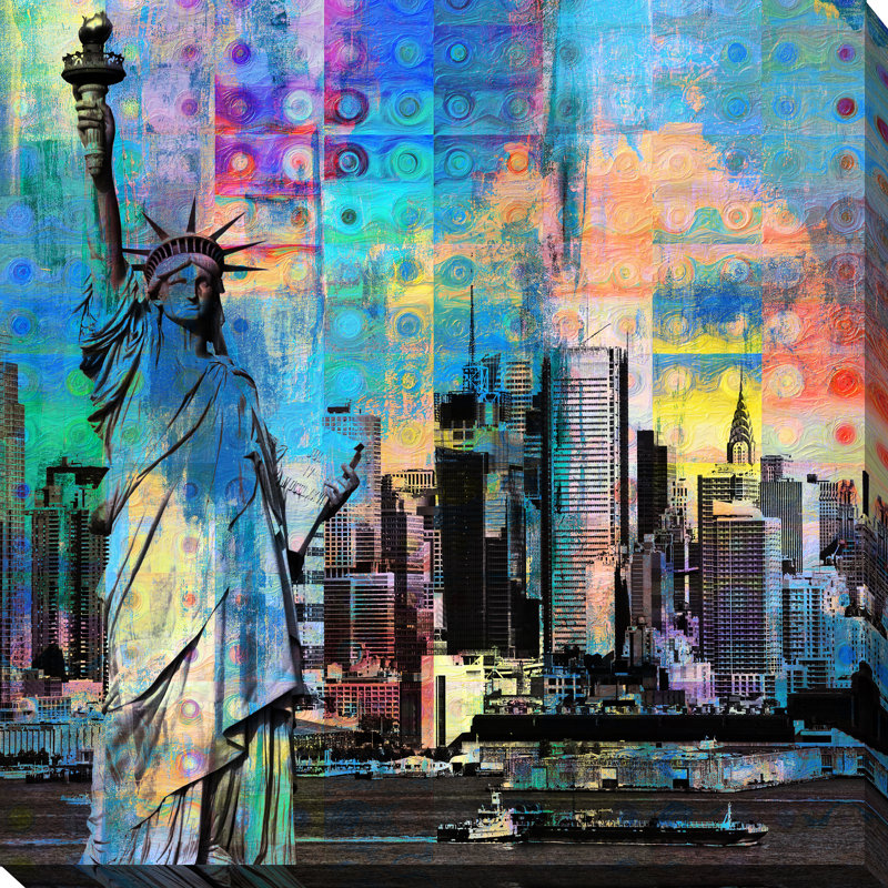 « studio’statue of liberty », reproduction d’impression sur toile tendue, H 18 po x l 18 po