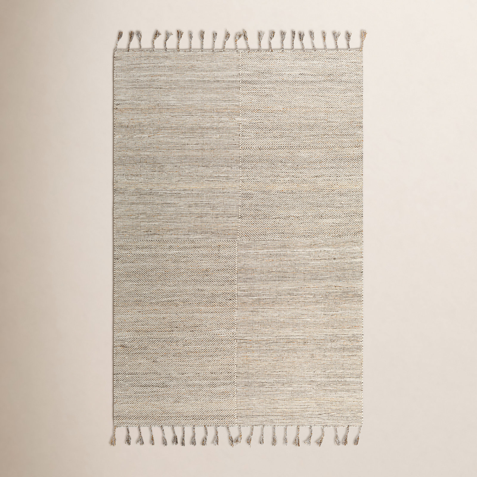 Hand-Woven Rug, Rectangle 2' x 3', Ivory
