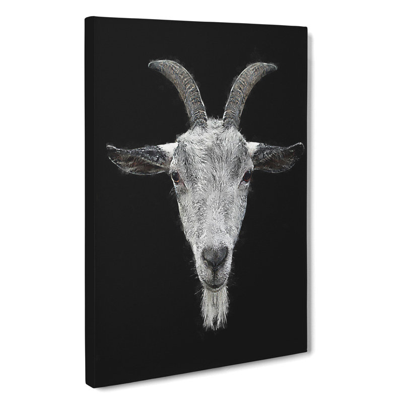 White Goat Vol.1 - Wrapped Canvas Print, 60cm H x 40cm W x 3cm D