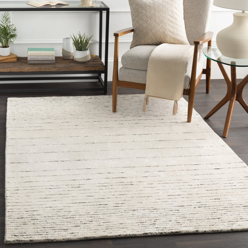 Herrin Hand Tufted Viscose Indoor Rug, Rectangle 9' x 13'