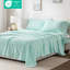 Ensemble de 4 draps 100% molleton doux au toucher - boulochage, lavable à la machine, avec drap plat, 2 taies d'oreiller ajustées, convient aux matelas de 16 po