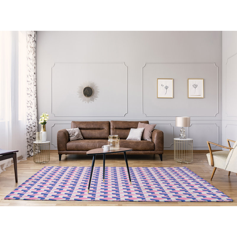 Tapis rose/bleu skyscrapers, Rectangle 9 pi x 12 pi