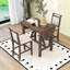Ensemble de table de salle à manger à hauteur de comptoir en bois 3 pièces avec 2 chaises rembourrées-129574342