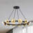 Izair 12 - Light Steel Dimmable Round / Oval Chandelier