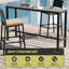 Table de bar rectangulaire en métal pour l'extérieur (ensemble de 2)-122569054-116376042