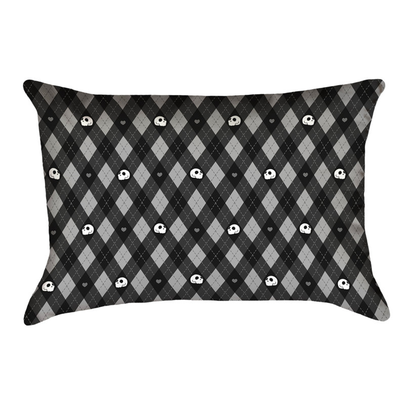 Coussin extérieur Katelyn Elizabeth, Noir