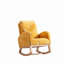 Chaise berçante, fauteuil d'appoint avec poche latérale, fauteuil rembourré pour le salon