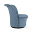 Chaise pivotante texturée 3D bleu ciel entièrement assemblée avec détails décoratifs