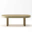 Table basse Mid-Century moderne cannelée ovale pour le salon, le bureau, la maison-505803849