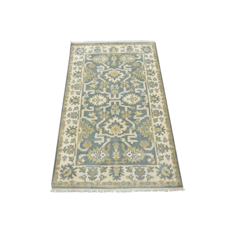 Turrini One-of-a-Kind 3'2" X 5' New Age Wool Area Rug in Gray