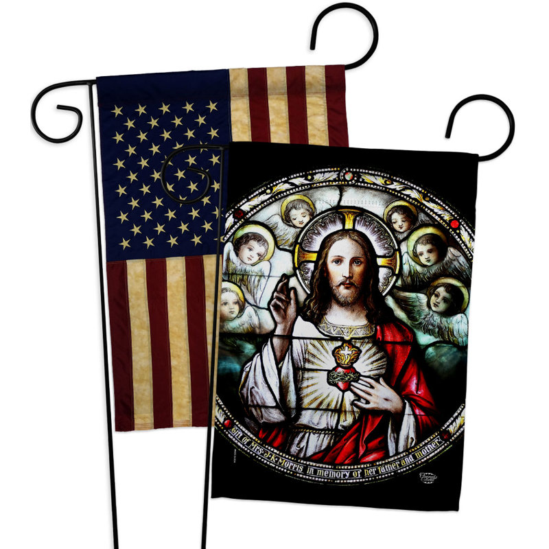 Drapeau de jardin 2 côtés en polyester 18,5 x 13 po