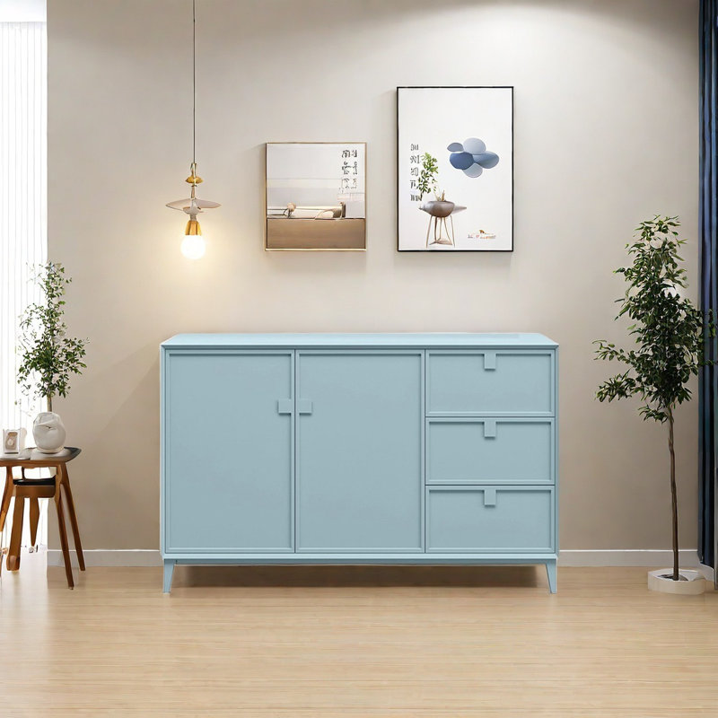 Buffet moderne avec 2 portes et 3 tiroirs