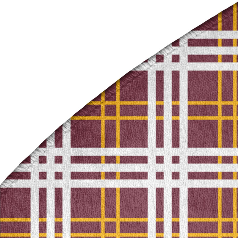 Plaid Indoor Rug, Round 5'