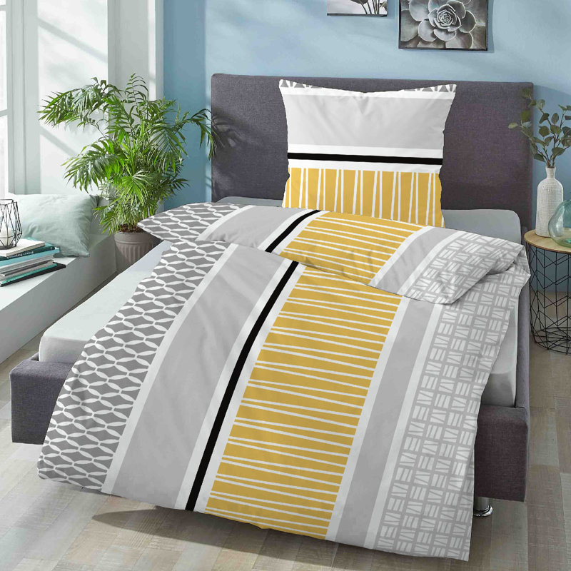 Cotton Geometric Shapes Duvet Cover Set with Pillow Shams Included