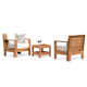 Bogota Teak 2 - Person Patio Conversation Sets with Sunbrella® Cushions