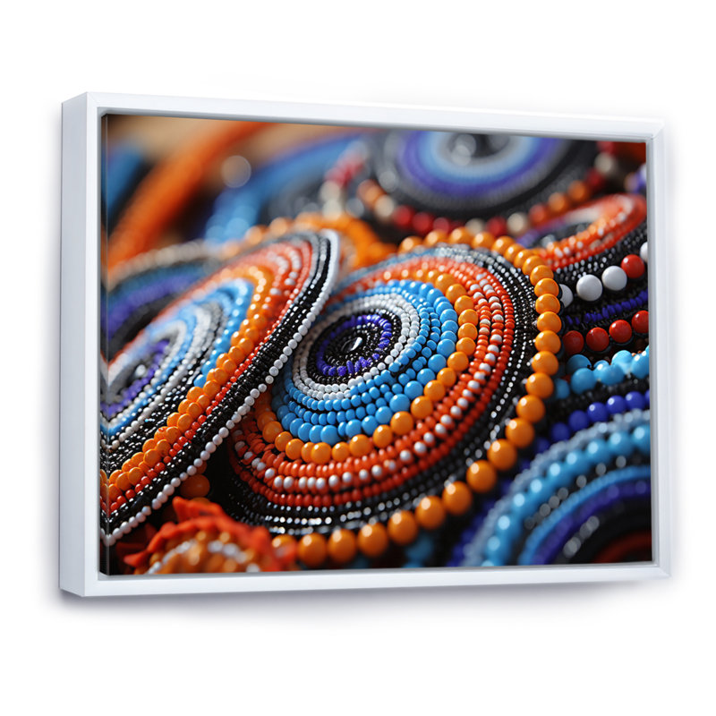 «Chiambi Tribes», impression sur toile, H 12 po x l 20 po x P 1 po, Cadre flottant blanc
