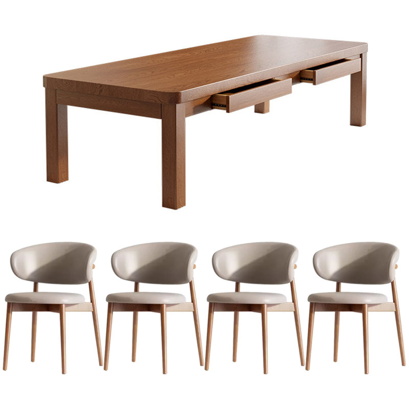 Ensemble de salle à manger rectangulaire, H 29,52 po x L 78,74 po x l 31,49 po