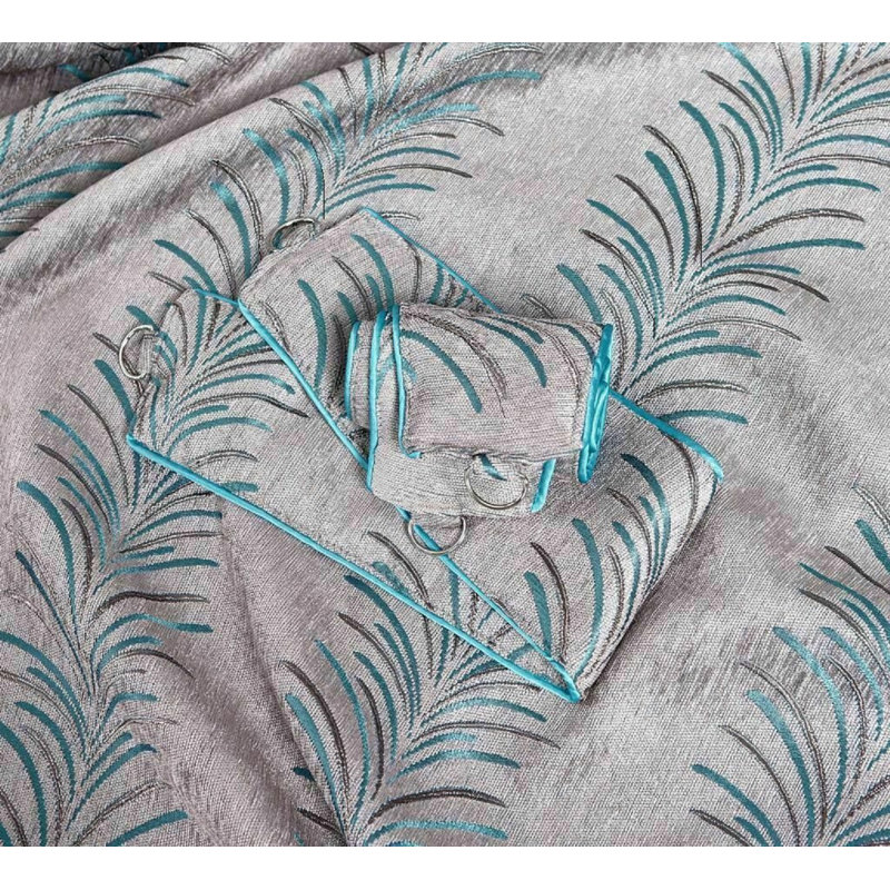 Ancalin Semi Sheer Curtain Pair, 168cm Width x 183cm Drop, Coffee