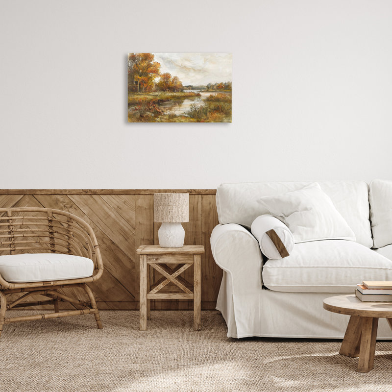  «Fall Scenic River Boat» par LSR Design Studio, H 16 po x l 24 po