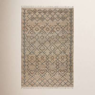 Manistique Light Brown Gray Hand-Woven Moroccan Rug
