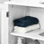 Armoire ajustable sous l'évier - 2 salles de bain blanches