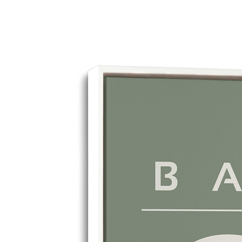 Ensemble rétro de 2 pièces Bauhaus, Cadre flottant blanc opaque, H 19 po x l 26 po