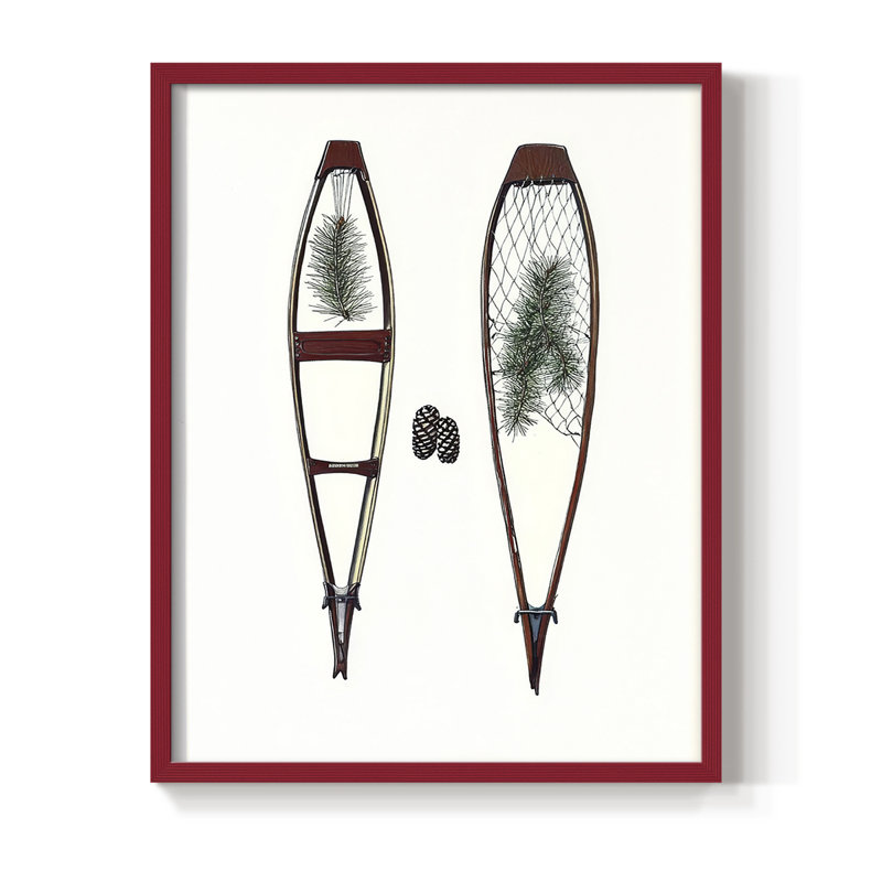 Reproduction encadrée - bois massif, H 30 po x l 24 po, Rouge
