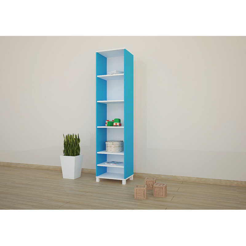 187cm H Cube Unit Kids Bookcase, Wenge Chestnut, 177cm H x 45cm W x 34cm D