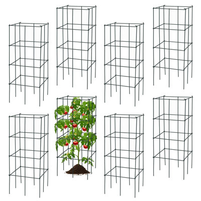 Paquet de 8 cages à tomates à treillis pour jardin 16 pi x 16 po x 39 po