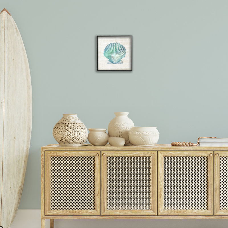 Dégradé de coquillage, estampe numérique, conception par Susan Arnot, Giclée encadrée noir minuit, H 12 po x l 12 po