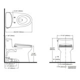 Carolina® II 1.28 GPF Water Efficient Elongated One-Piece Toilet (Seat Included)