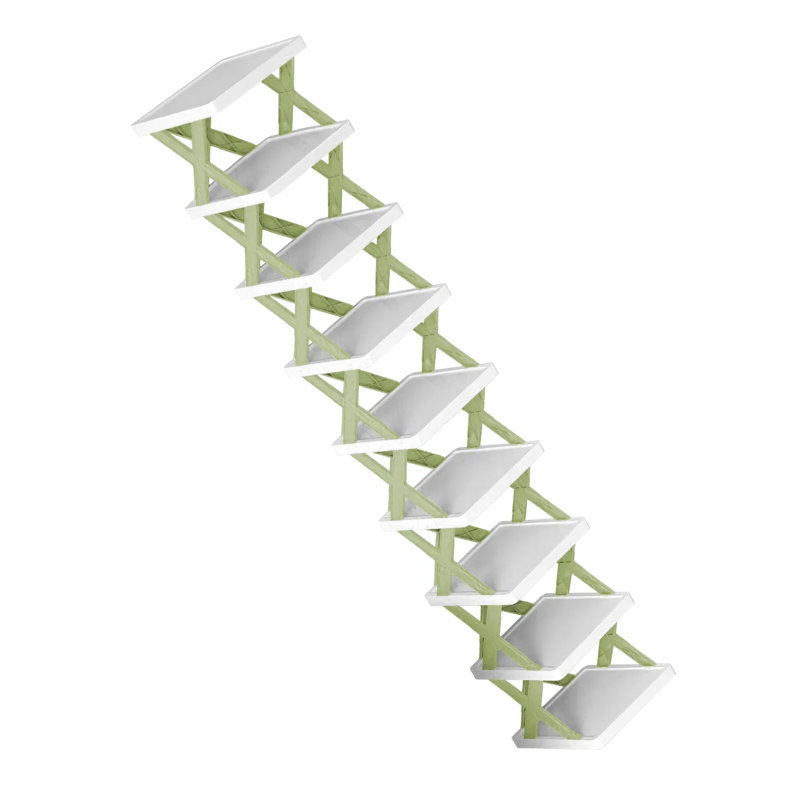 Range-chaussures empilable - à 9 niveaux, librement combiné, économiseur d'espace vertical, Vert