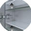 24 po L x H 30 H Armoire à pharmacie droite en aluminium argenté avec miroir, DEL