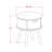 One piece wonderful Gordon round table night stand with Drawer, 1-Pack, Burgundy Finish-357713982
