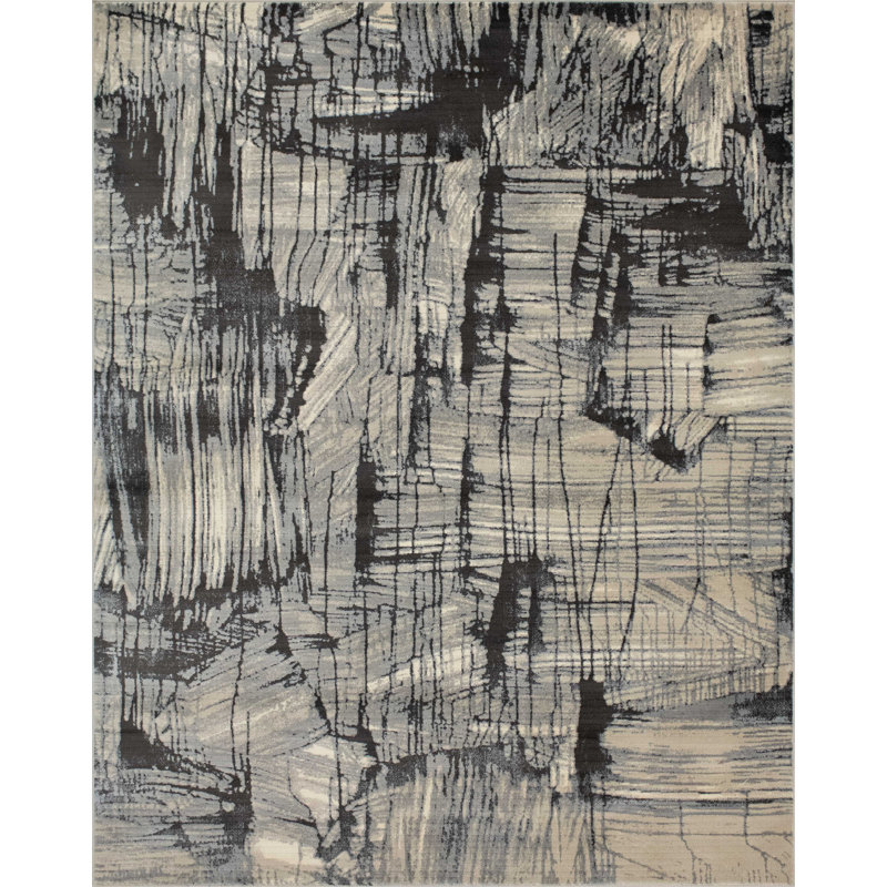 Kelson Abstract Indoor Rug, Rectangle 5'3" x 8'