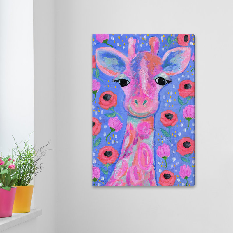 «Lily the Giraffe», reproduction sur toile tendue, H 36 po x l 24 po x P 1,5 po