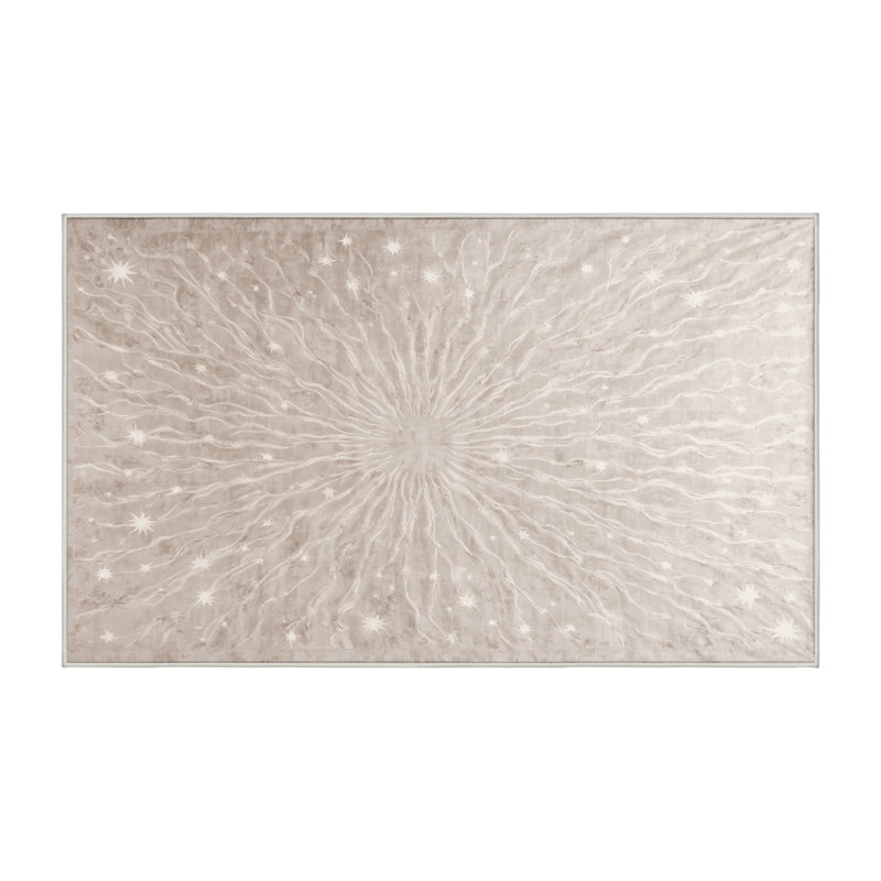 Machine Washable Beige Area Rug, Rectangle 2' x 3'