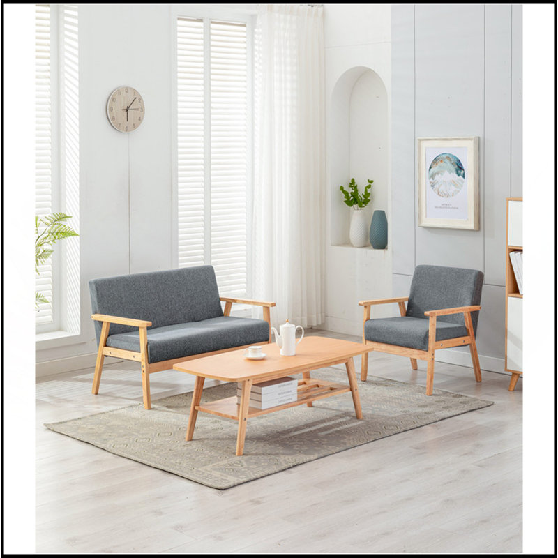 Ensemble de chaise basse Sharell, Gris, Brun