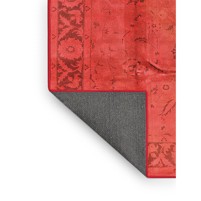 Tapis de style oriental rouge, Rectangle 2 pi x 3 pi