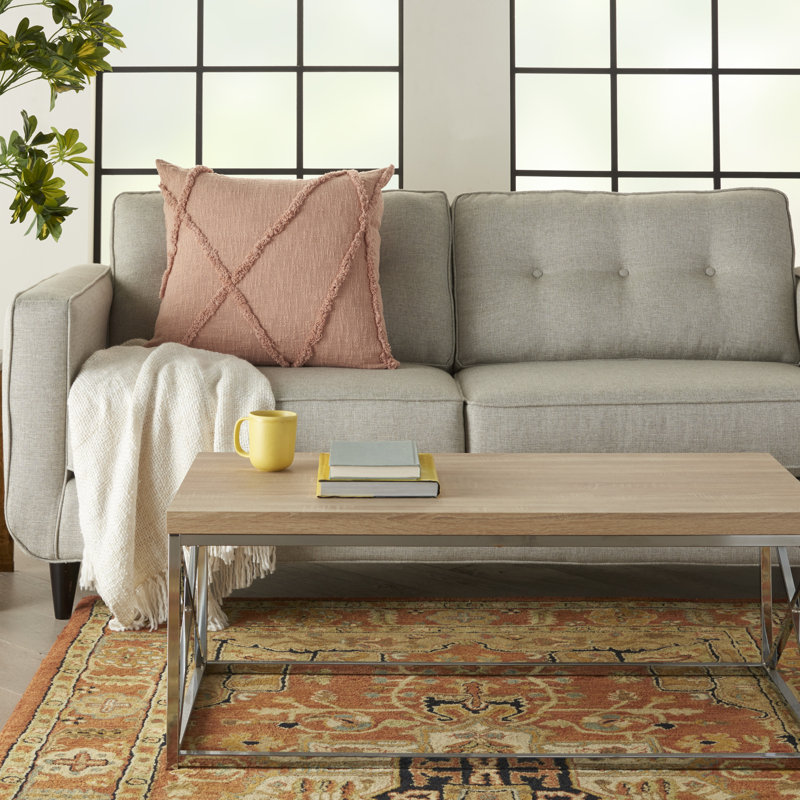 Housse de coussin carré et insert, 18" x 18", Rosé