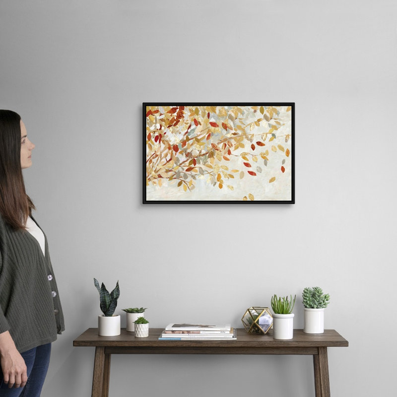 «Whisper in the Wind II» par Allison Pearce - reproduction d'art sur toile, Cadre noir, H 18 po x l 26 po x P 1,75 po