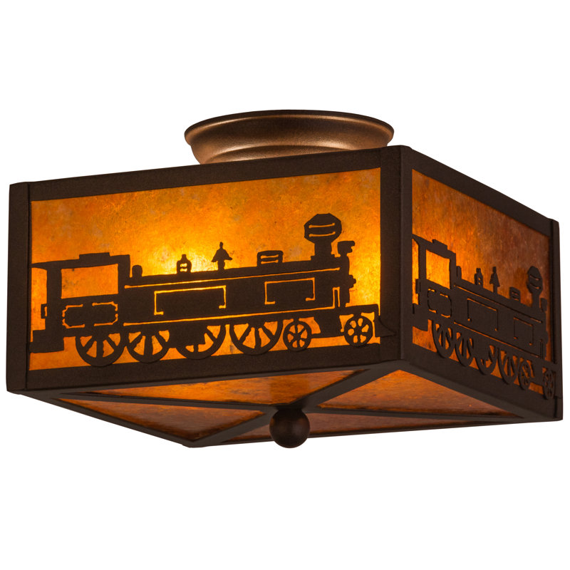 Rustic Lodge 2 - Light Semi Flush Mount
