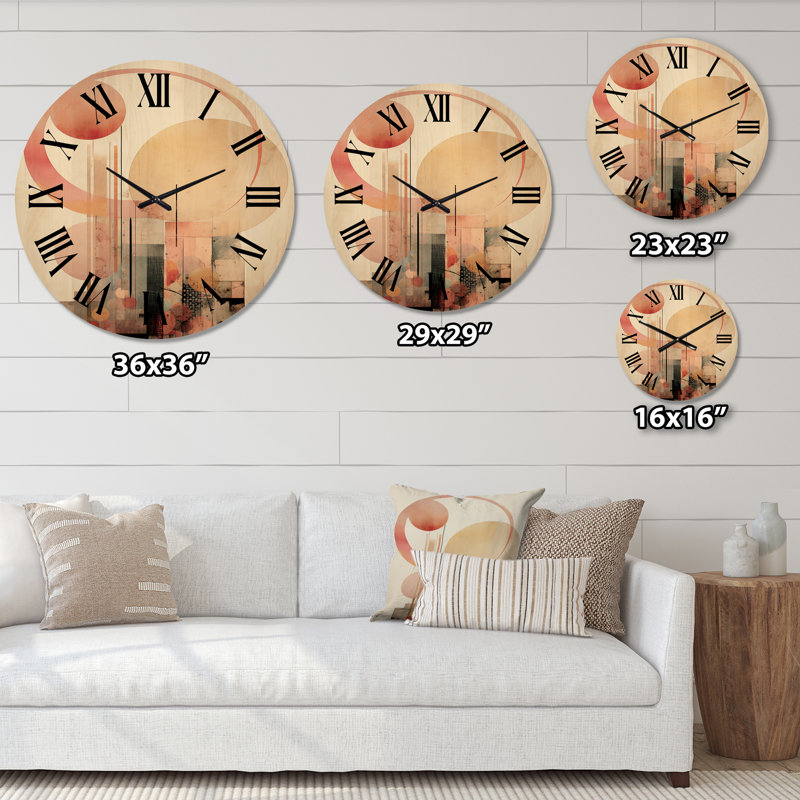 Quantez Solid Wood Wall Clock, Extra Large