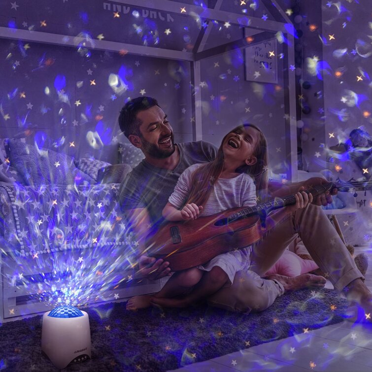 Remote Galaxy Projector,Night Light Projector Star Projector Bedroom Ocean  Wave Projector Kids White Noise Music Wireless Starlight,Star Projector