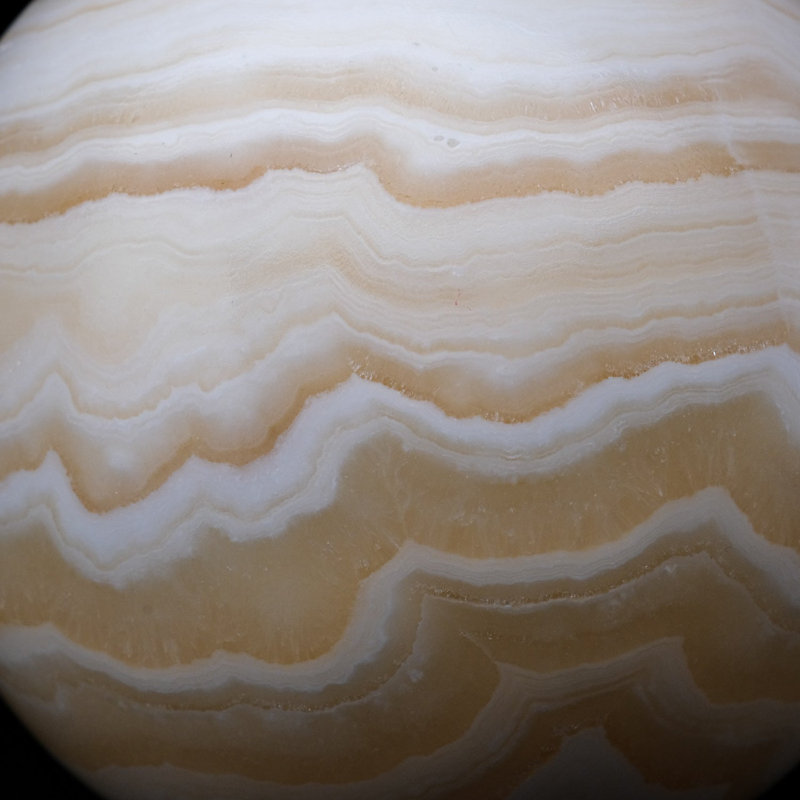 Véritable sphère en onyx poli véritable du Mexique (4,9 lb)