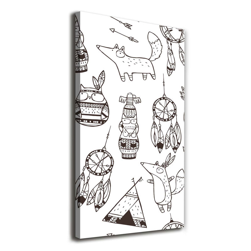 Indian Background - Wrapped Canvas Print