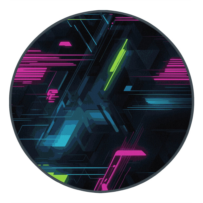 Photon Gleam Rug, Round 5'