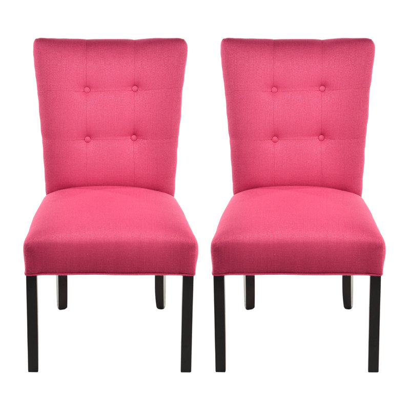 18'' H Tufted Upholstered Side Chair, Candice Tulip