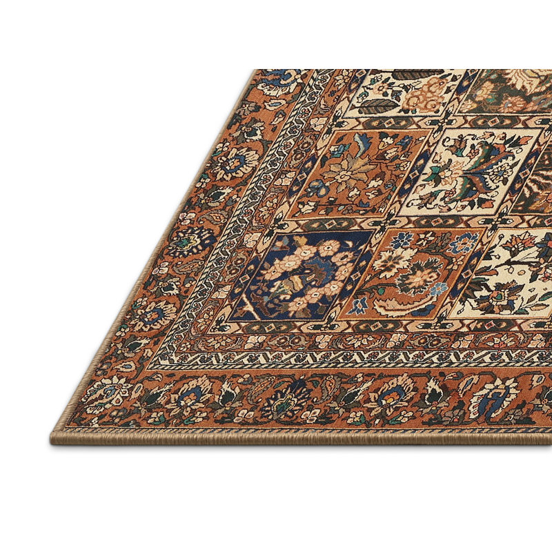 Tapis traditionnel brun / beige, Rectangle 7 pi x 9 pi