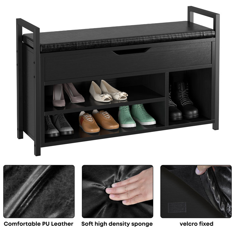Latitude Run® 6 Pair Shoe Storage Bench